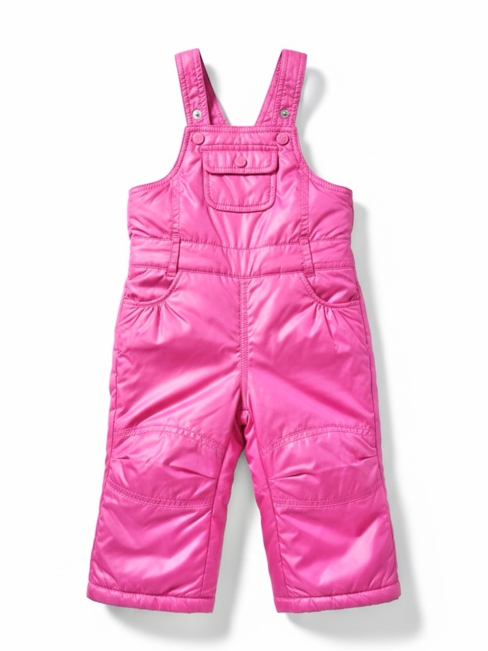 Gap Toddler Pink Snow Bib Snow Pant Overalls Size 12-18months with front pocket